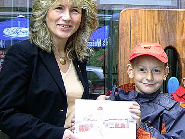 Daniela Heim und  ihr Fan Lukas Drieschner   | Foto: PRIVAT