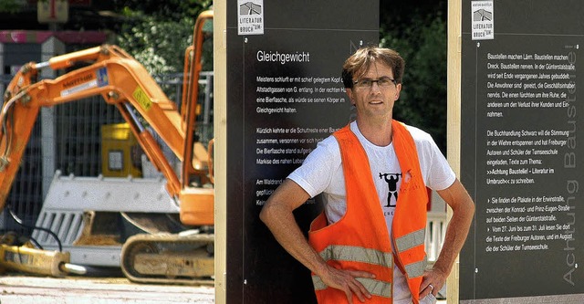 Baustellen machen kreativ: Buchhndler Michael Schwarz   | Foto: Thomas kunz