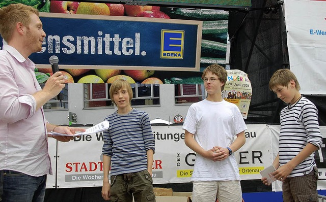 Felix Mller (links) und die erfolgrei... Jakob Fischer und Jonathan  Schreiber  | Foto: burgmaier