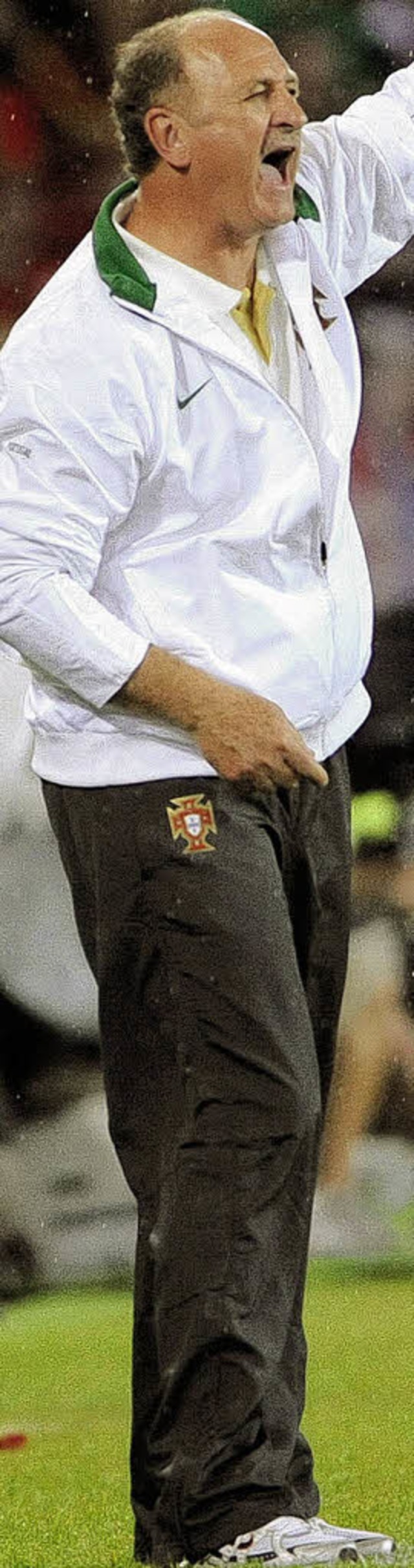 Erst kam die B-Elf, dann das Aus: Luiz...olari, scheidender Trainer Portugals.   | Foto: afp