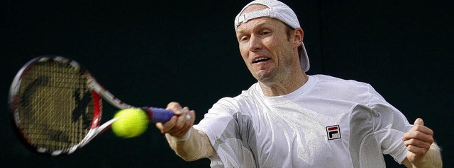 Er hat&#8217;s ins Achtelfinale gescha...sche Tennisspieler Rainer Schttler     | Foto: afp