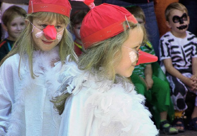 Fantasievoll kostmiert  fhrten die K...&#8222;Karneval der Tiere&#8220; auf.   | Foto: privat