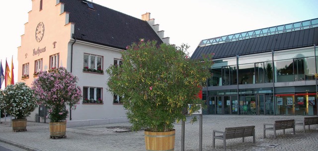 Sind die Oleander verblht, ist der Bugginger Rathausplatz kahl  | Foto: Sigrid Umiger