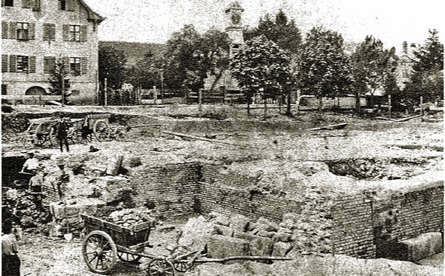 Fotografie  der 1892 begonnenen Abriss...angelischen Kirche in Badenweiler.      | Foto: Uni Freiburg