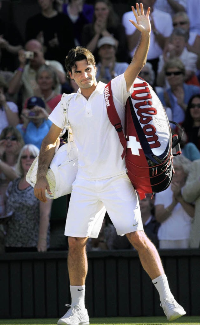 Im Schnelldurchgang ins Halbfinale: Der Basler Roger Federer     | Foto: afp