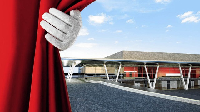 Heute wird die neue Oberrheinhalle off...g ist ab 14 Uhr  Tag der offenen Tr.   | Foto: Messe