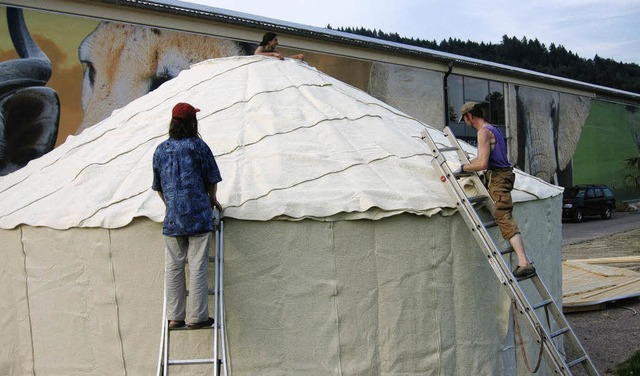 Samstag und Sonntag ist die neue Jurte...hein in Obersckingen zu besichtigen.   | Foto: BZ