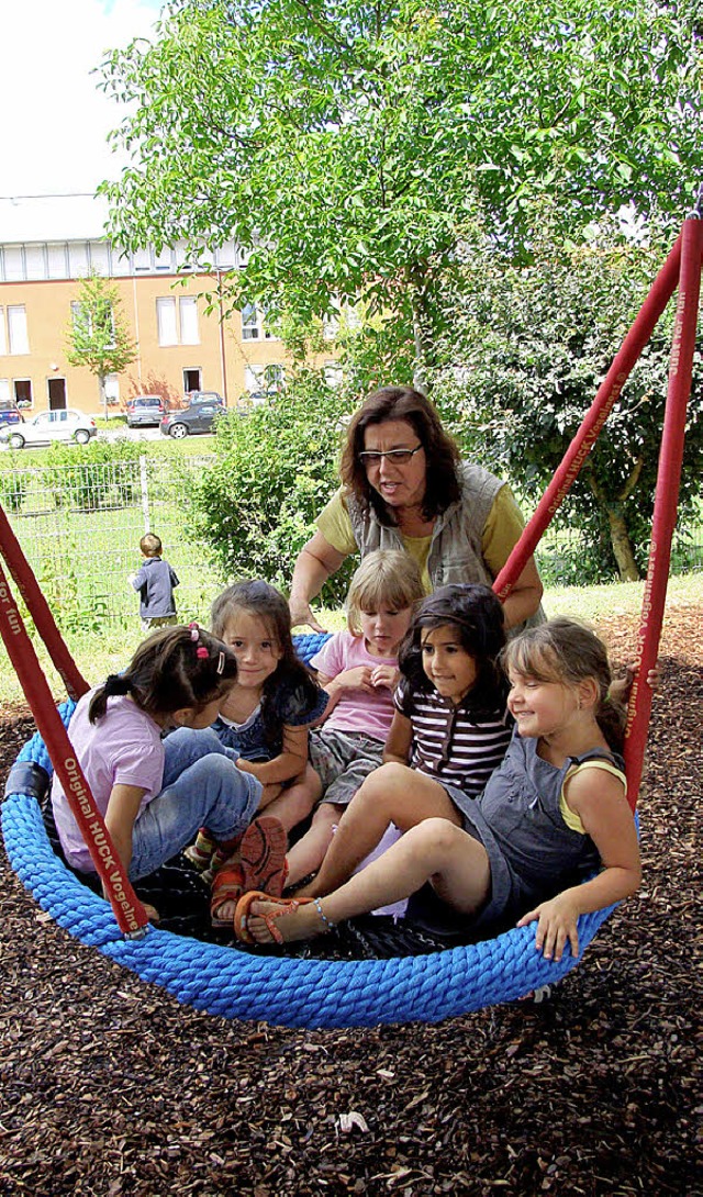 Neue Attraktion im katholischen Kindergarten  Friesenheim kommt gut an.   | Foto: Stippich