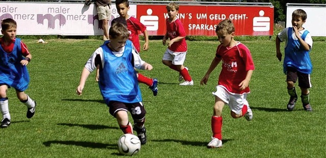 Auch die Kleinen knnen groen Fuball spielen.   | Foto: MINZER