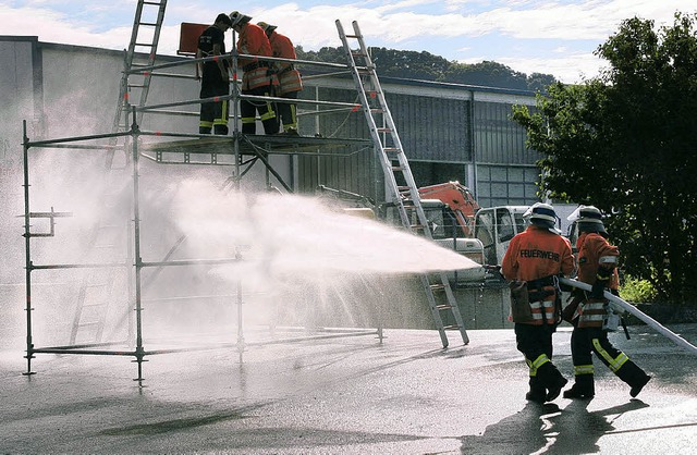 <Bildtext>Brnde bekmpfen und Mensche...wettkmpfe  in Schliengen. </Bildtext>  | Foto: Michael Raab