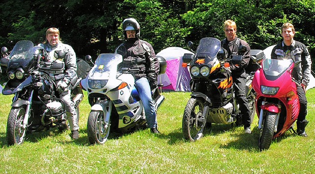 Stelldichein der Motorradfreunde in Sulz.   | Foto: Dieter Fleig