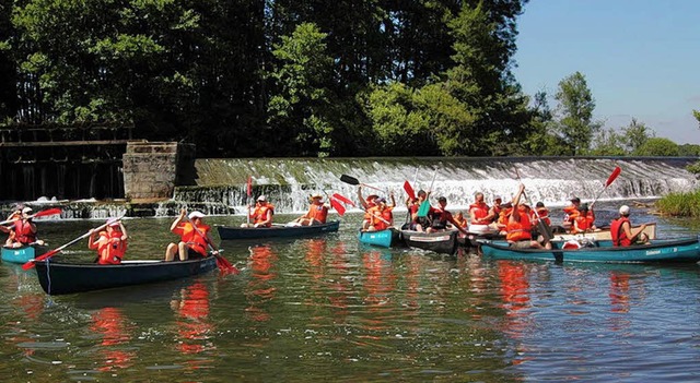 Auf dem Ognon in Frankreich paddelten ...Schwarzwaldvereins Kleines Wiesental.   | Foto: Verein