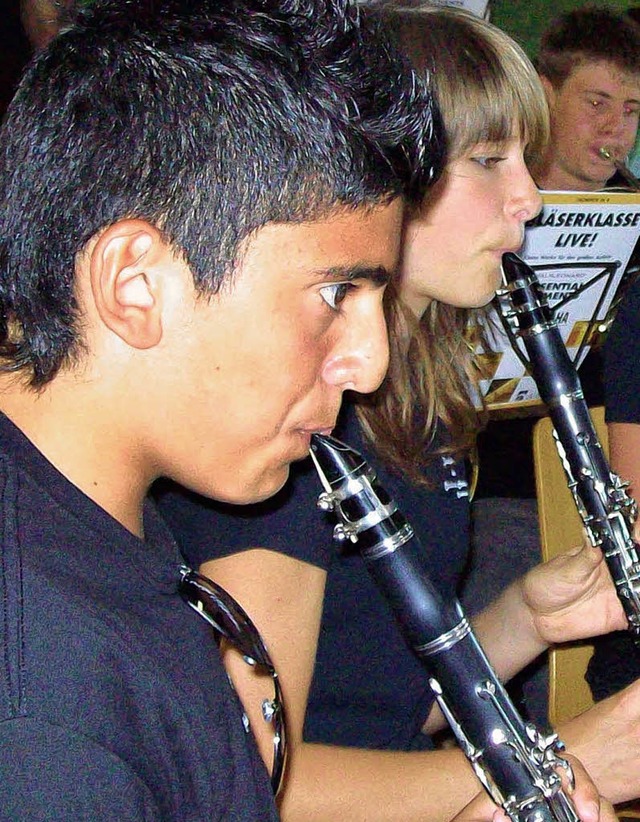 Das  Jugendorchester des MV Schwrstadt  wusste beim Gartenfest zu berzeugen.   | Foto: Birlin