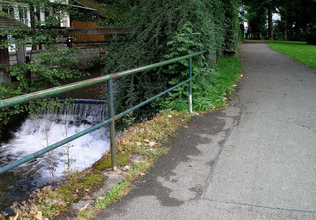 Der Promenadenweg entlang des Osterbac...n Belag und ein neues Gelnder. <?ZP?>  | Foto: Barbara Schmidt