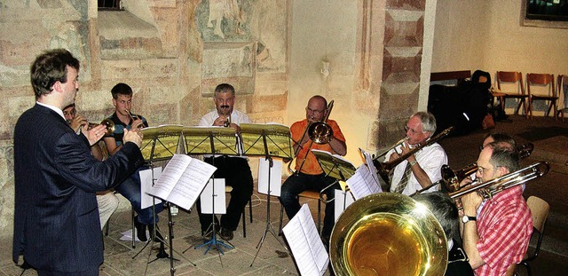 Der Posaunenchor, geleitet  von Pfarre...von seiner Reise nach Leipzig wieder.   | Foto: Mink