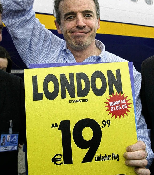 So darf Michael O&#8217;Leary von Ryanair in Zukunft nicht  werben.  | Foto: ddp