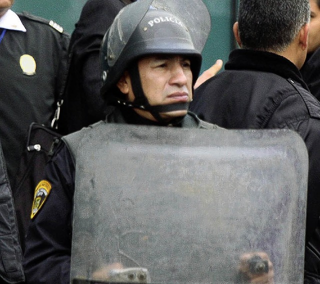 Allgegenwrtig: Peruanische Polizei  | Foto: afp