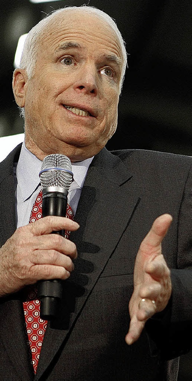 Viel zu lachen hat John McCain, Prsid...t der US-Republikaner, derzeit gerade.  | Foto: DPA