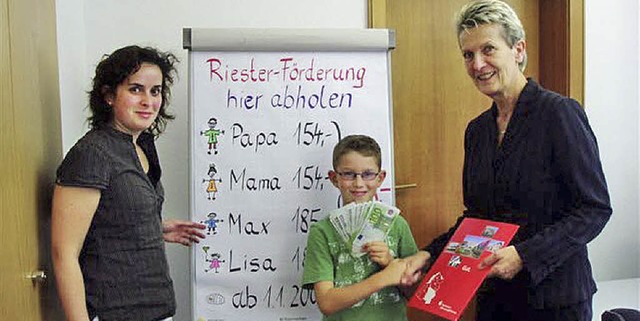 Brigitte Kopf-Priebe (rechts) und Miri...u, berreichen  Max Mller den Gewinn.  | Foto: BZ