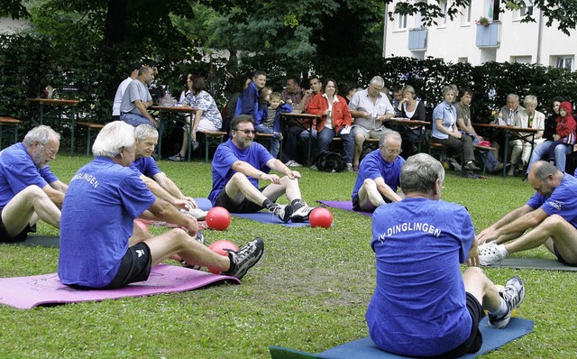 Was Funktionsgymnastik ist, demonstrie...nner beim Turnfest des TV Dinglingen.   | Foto: Heidi Fssel