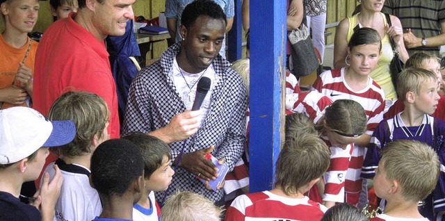 Eke Uzoma vom SC Freiburg  zeigte kein...gsngste beim Jugendcup in Ettenheim.   | Foto: verein