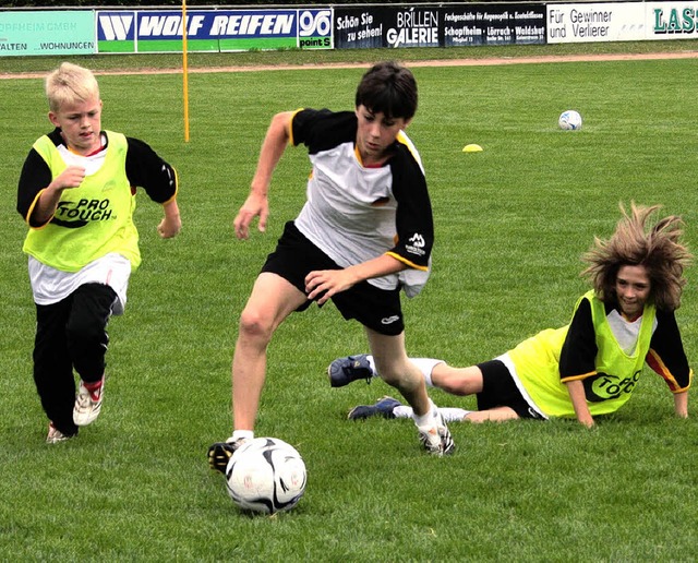 Die Kids gaben im Fuball-Camp alles.    | Foto: Hans-Jrgen Hege