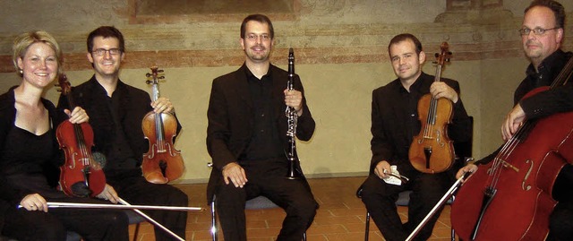 Das Amenda-Quartett und der Klarinette...itreise&#8220; in der Martinskirche.    | Foto: Bianca Flier