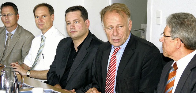 Der frhere Bundesumweltminister Jrge...ie Grnen) und OB Wolfgang G. Mller.   | Foto: Heidi Foessel
