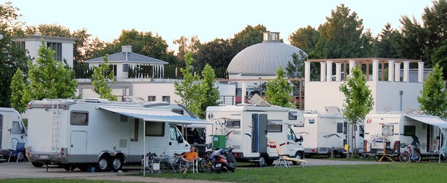 Bei Durchreisenden sehr gefragt: Wohnm...an der Vita Classica in Bad Krozingen   | Foto: Markus Donner