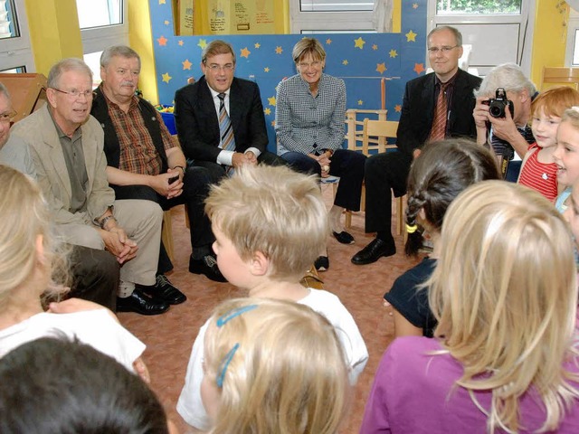 Beeindruckt vom Betreuungskonzept der ...-franzsischen Kindergarten Bierlehof.  | Foto: MPS