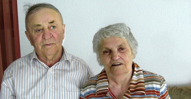 In Sibirien haben sie im Kohleschacht ...ne Hochzeit:  Peter und Maria Strack.   | Foto: Ulrike Le Bras