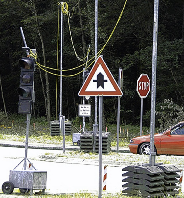 Am Montag geht&#8217;s los: Beim   Bau...rd der Verkehr teilweise umgeleitet.    | Foto: DIETSCHE