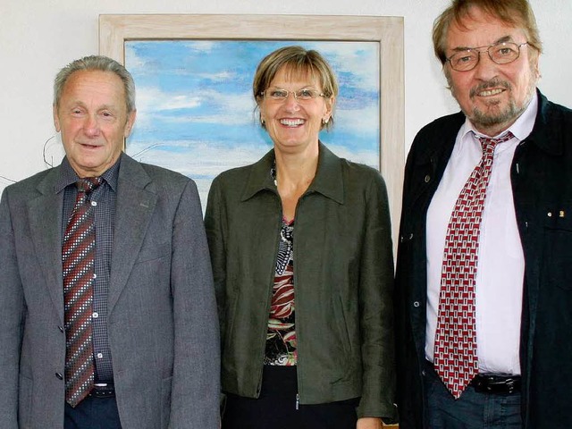 Lothar Neumann (links) und Karl-Anton ...  mit  Landrtin Dorothea Strr-Ritter  | Foto: privat