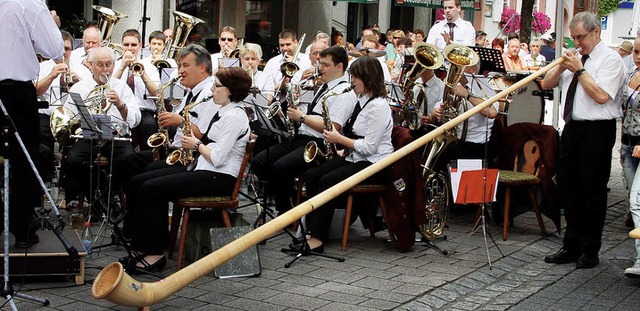 Guten Anklang fand nicht nur das Konze...ll. Der Stdtli-Zinken ist zufrieden.   | Foto: Hege