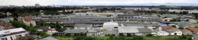 Der Gterbahnhof Nord soll als knftiges Gewerbegebiet neue Mastbe setzen.  | Foto: ingo schneider