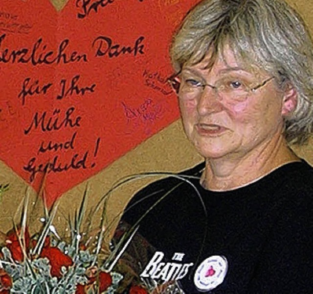 Roswitha Gunkel als Fltenlehrerin an der Talschule verabschiedet 