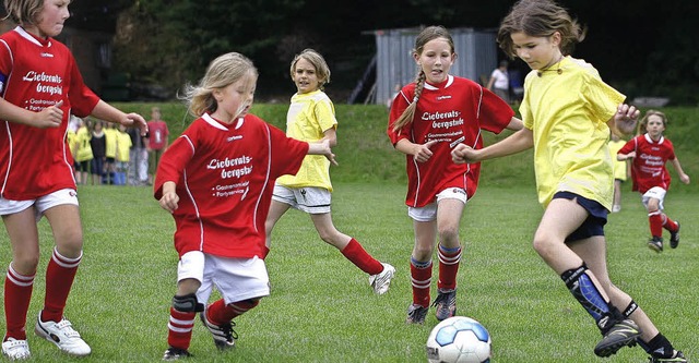 Auf zum Tor: Die Mdchen lieen sich beim Spiel nicht lumpen.   | Foto: Fssel