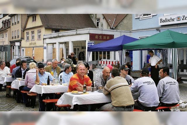 Baustellenvesper fr die Arbeiter