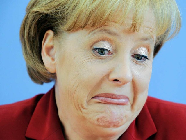 Verwaltet den tristen Koalitionsalltag: Kanzlerin Merkel  | Foto: dpa