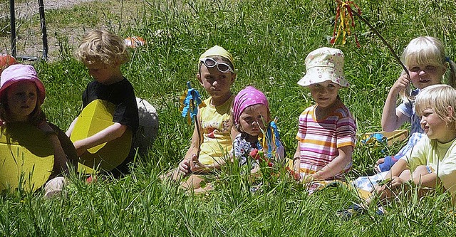 Spa hatten die Kinder des Kindergarte...st. Bunt gemischt waren die Angebote.   | Foto: Privat