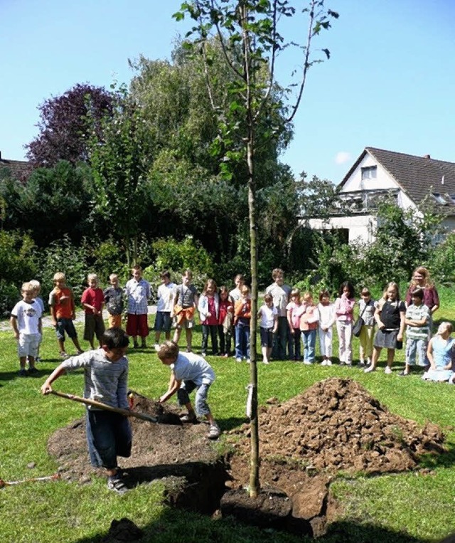 Mit einer Pflanzaktion im Schulgarten ...rundschule in Nimburg das  Schuljahr.   | Foto: Privat