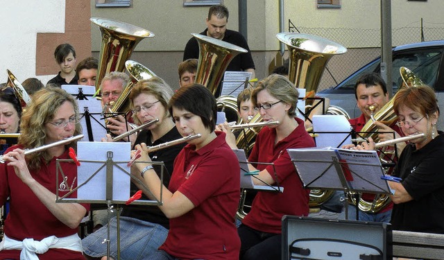 Freiluftmusiker: der Musikverein Friesenheim   | Foto: Ulrike Le Bras