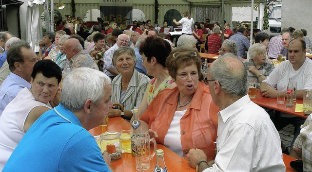 Auf dem Musikhock des  Musikvereins  wird bis Montag weitergefeiert. 