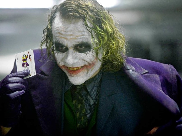 Seinetwegen rennen die Fans in die Kin... Joker wird gespielt von Heath Ledger   | Foto: dpa
