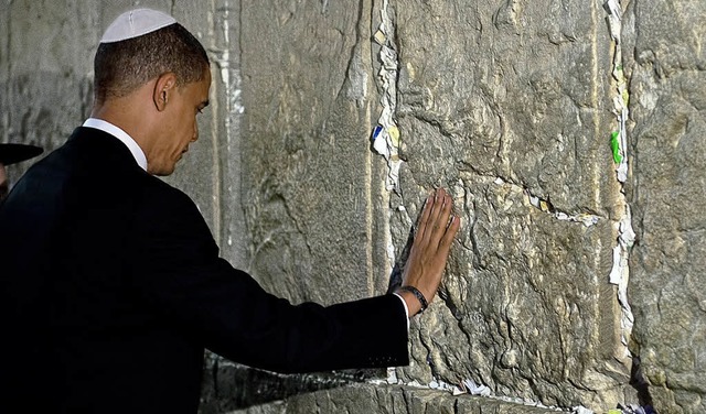 Barack Obamas Andacht an der Klagemauer   | Foto: AFP