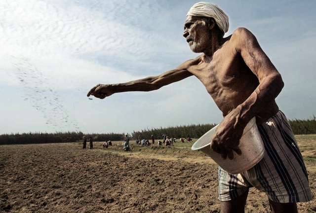 Diesen indischen Bauern wollte seine R...enz schtzen. Die USA waren dagegen.    | Foto: AFP