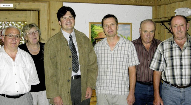 Einige der  Geehrten  mit  &#8222;Conc...htzle und Hermann Weber (von links).   | Foto: Roland Gutjahr