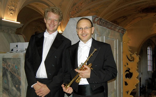 Paul Theis (Orgel, links) und  Bernhar... herausragendes Konzert in  Todtmoos.   | Foto:  Hans-Dieter Folles
