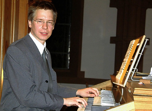 Matthias Maierhofer an der Voit-Orgel.   | Foto: Roswitha Frey