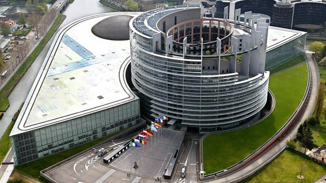 Die EU-Abgeordneten tagen nur noch zwe...onat im Parlamentsgebude an der Ill.   | Foto: dpa